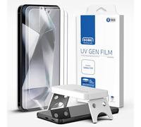 DOME GLASS Whitestone UV GEN Film Screen Protector compatible with Samsung Galaxy S24 UV Lamp Included [Bubble Free, Dust Free Kit] - 2 Pack