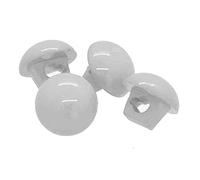 Dome Half Ball Shank Buttons Light Grey 10mm (12)