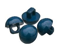 Dome Half Ball Shank Buttons Teal 10mm and 11.5mm (6, 11.5mm)