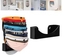 Dome Hat Rack,Baseball Cap Organizer,Hat Dock,Sturdy Acrylic Hat Rack for Wall Mounted,Hat Storage Hanger for Baseball Caps,Closet Vertical Hat Holder Racks for Baseball Caps Wall (Black, 1 pcs)