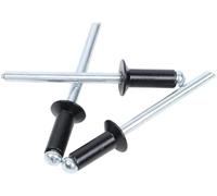 Dome Head Blind Pop Rivet, Aluminum Blind Rivets Mushroom Head Break Mandrel Black M2.4 M3.2 M4 M5 Pack of 90 pcs(6.4mm,M5-10pcs)