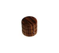 Dome knob, wood, 2 rings, 19x18mm, zebra