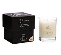 Dome of Harrogate - Divine Dark Amber & Sandalwood Mood Candle - Relaxing & Sensual Fragrance, Hand-Poured with Essential Oils, Natural & Soy Wax, 20cl (28-30 Hours Burn time)