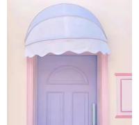 Dome Style Window Awning,Collapsible Hemispherical Door Canopy,Arc Awning,Manual Retractable Rain Canopy,UV Rain Snow Protection Water-Resistant Shelter,for Patio Entry (White,Diameter:100cm)