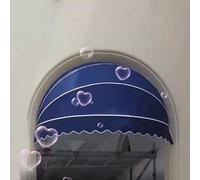 Dome Style Window Awning,Red/Blue/Green Front Door Canopy,Window Door Awning Canopy,Arc Awning,Hemispherical Canopy,Waterproof Sun Shade Shelter,for Outdoor Patio Cafe (Diameter:100cm/39in,Blue)