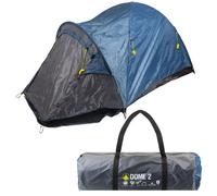Dome Tent 2 Person Double Skin Taped seams, Built in groundsheet Indigo Blue