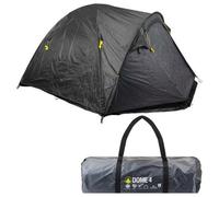 Dome Tent 4 Person Double Skin Taped Seams, Built In Groundsheet Slate Grey