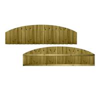Dome Top Feather Edge Fence Panel, 6ft x 1ft Fully Framed Wooden Arch Topper Extension | Heavy Duty Treated Closeboard Fencing, Ideal for Any Garden Perimeter (Wide: 182cm x High: 52cm)