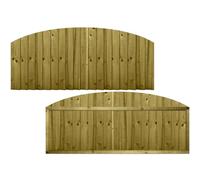 Dome Top Feather Edge Fence Panel, 6ft x 2ft Fully Framed Wooden Arch Topper Extension | Heavy Duty Treated Closeboard Fencing, Ideal for Any Garden Perimeter (Wide: 182cm x High: 82cm)