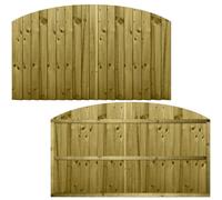 Dome Top Feather Edge Fence Panel, 6ft x 3ft Fully Framed Wooden Arch Topper Extension | Heavy Duty Treated Closeboard Fencing, Ideal for Any Garden Perimeter (Wide: 182cm x High: 112cm)
