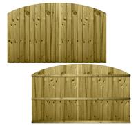 Dome Top Feather Edge Fence Panel, 6ft x 3ft Semi-Braced Wooden Arch Topper Extension | Heavy Duty Treated Closeboard Fencing, Ideal for Any Garden Perimeter (Wide: 182cm x High: 112cm)