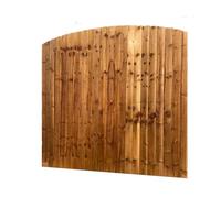 Dome Top Fence Panel, Feather Edge Vertical Fence, Overlapped Panel, 6ft Width, Shoulder Height, Treated Feather Edge Closeboard Planks (6FT (L) X 1FT (H), 5)