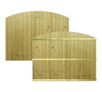 Dome TOP Tongue & Groove Fence Panel Width: 6ft (183cm) x Shoulder Height: 4ft (120cm) [Full Height. 140cm] Premier Garden Supplies Smooth Planed T&G Boards Semi-Braced Garden Boundary Fencing Panels