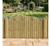 Dome Top Wooden Garden Fence Panel, 6ft x 3ft Feather Edge Fully Framed | Arch Top, Heavy Duty, Pressure Treated Wood, Traditional Closeboard Design, for Garden Perimeter & Outdoor Privacy Fencing