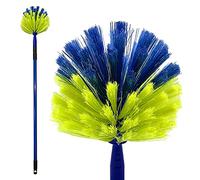 Domed Cobweb Duster with Telescopic Handle, Cobweb Brush Extendable up to 171cm - Long Handled Duster Brush for Indoor Corner Cleaning