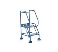 Domed Feet Step - 2 Tread - Punched - Blue