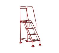 Domed Feet Step - 4 Tread - Anti Slip - Red