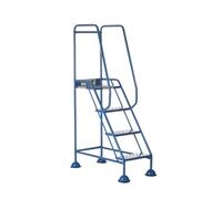 Domed Feet Step - 4 Tread - Punched - Blue