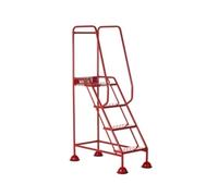 Domed Feet Step - 4 Tread - Punched - Red