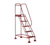 Domed Feet Step - 5 Tread - Anti Slip - Red