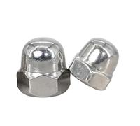 Domed Nut M3 M4 M5 M6 M8 M10 M12 M14 M16 M18 brass/304 stainless steel /304 black hex Acorn nut Anti-Loose Rust Nuts(304 Stainless Steel,M6 (10pcs))