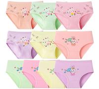 Domee Girls Knickers Cotton Pants Underwear Briefs Underpants Pack of 10 Bunny and Kitten 8-10 Years (Manufacturer Size 2XL) (UWR001-2XL)