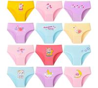 Domee Girls Knickers Cotton Underwear Pants Briefs Underpants Pack of 12 Cloud Duck + Cake Fox 6-8 Years (Manufacturer Size L)