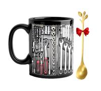 DomeHaven Funny Mechanic Toolbox Coffee Mug, 11oz Novelty 3D Effect Tool Box Ceramic Coffee Cup, Mechanic Toolboxs Set Pattern Mug Gifts (B#)