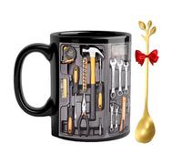 DomeHaven Funny Mechanic Toolbox Coffee Mug, 11oz Novelty 3D Effect Tool Box Ceramic Coffee Cup, Mechanic Toolboxs Set Pattern Mug Gifts (A#)