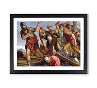 Domenico Zampieri The Way to the Cavalry Classic Painting Framed Print | A2 Black Framed Wall Art | Ready to Hang | Classic Historical Picture | Living Room Bedroom Lounge Office