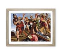 Domenico Zampieri The Way to the Cavalry Classic Painting Framed Print | A3 Oak Framed Wall Art | Ready to Hang | Classic Historical Picture | Living Room Bedroom Lounge Office