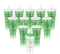 Domensi 12 Pack Margs and Matrimony Bachelorette Party Plastic Cup 24oz Reusable Bachelorette Party Supplies Margarita Cups with Lids and Straws for Wedding Bridal Shower Groovy Party Decorations