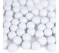DomeStar 1LB Glass Marbles Bulk, 0.63 Inch White Glass Beads Marbles for Vases Home Decor