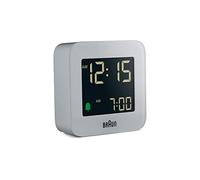 [Domestic Authorized Import] BRAUN/Brown Table Clock Digital Alarm Clock Gray