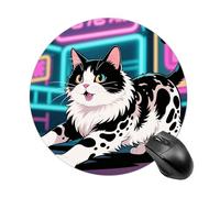 Domestic Cat Mouse Pad Non-Slip Rubber Base Mouse Mat Smooth Surface Stitched Edges Mousepad Aesthetic Durable Compatible with All Mice for Office & Gaming, Desk Accessory