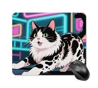 Domestic Cat Mouse Pad Square Mouse Mat Non-Slip Rubber Base Mousepad Wireless Mice Mat for Gaming, Office & Home, Waterproof Mouses Mats for Laptop/Desktop 25 * 30cm