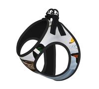 Domestic Duck Print Dog Harness Reflective Pet Vest Harness Puppy Harnesses Leash Set,For Walking Training