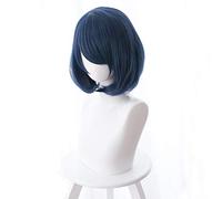 Domestic Na Kanojo Tachibana Rui Cosplay Wig 30cm Short Straight Heat Resistant Synthetic Hair Navy Blue Bob Anime Party Wig