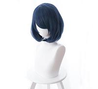 Domestic Na Kanojo Tachibana Rui Cosplay Wig 30Cm Short Straight Heat Resistant Synthetic Hair Navy Blue Bob Anime Party Wig