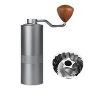 Domestic Use 15g Hand Crank Coffee Grinder - Portable Fine Grind Manual Mill for Pour-Over Coffee(Iron Grey Five Star Knife)