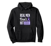 Domestic Violence Awareness Anti Abuse Purple Ribbon Pullover Hoodie