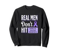 Domestic Violence Awareness Anti Abuse Purple Ribbon Sweatshirt