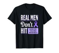 Domestic Violence Awareness Anti Abuse Purple Ribbon T-Shirt