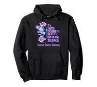 Domestic Violence Awareness It Takes Strength Break Silence Pullover Hoodie