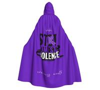 Domestic Violence Awareness Month Halloween Witch Cloak Unisex Hooded Cloak For Festive Party Costume