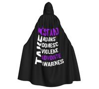 Domestic Violence Awareness Month Halloween Witch Cloak Unisex Hooded Cloak For Festive Party Costume