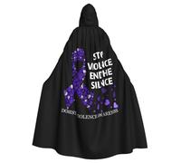 Domestic Violence Awareness Month Halloween Witch Cloak Unisex Hooded Cloak For Festive Party Costume