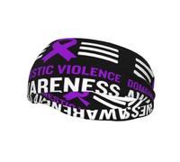 Domestic Violence Awareness Month Headbands Sports Sweatband Athletic Exercise Bands Turban Hair Head For Men Women Yoga Fitness