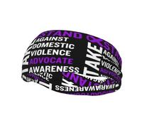 Domestic Violence Awareness Month Headbands Sports Sweatband Athletic Exercise Bands Turban Hair Head For Men Women Yoga Fitness
