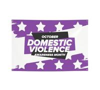 Domestic Violence Awareness Month Purple Ribbon Banner Backdrop Photography Background 47x71in Flag For Party Home Yard Holiday Decoration